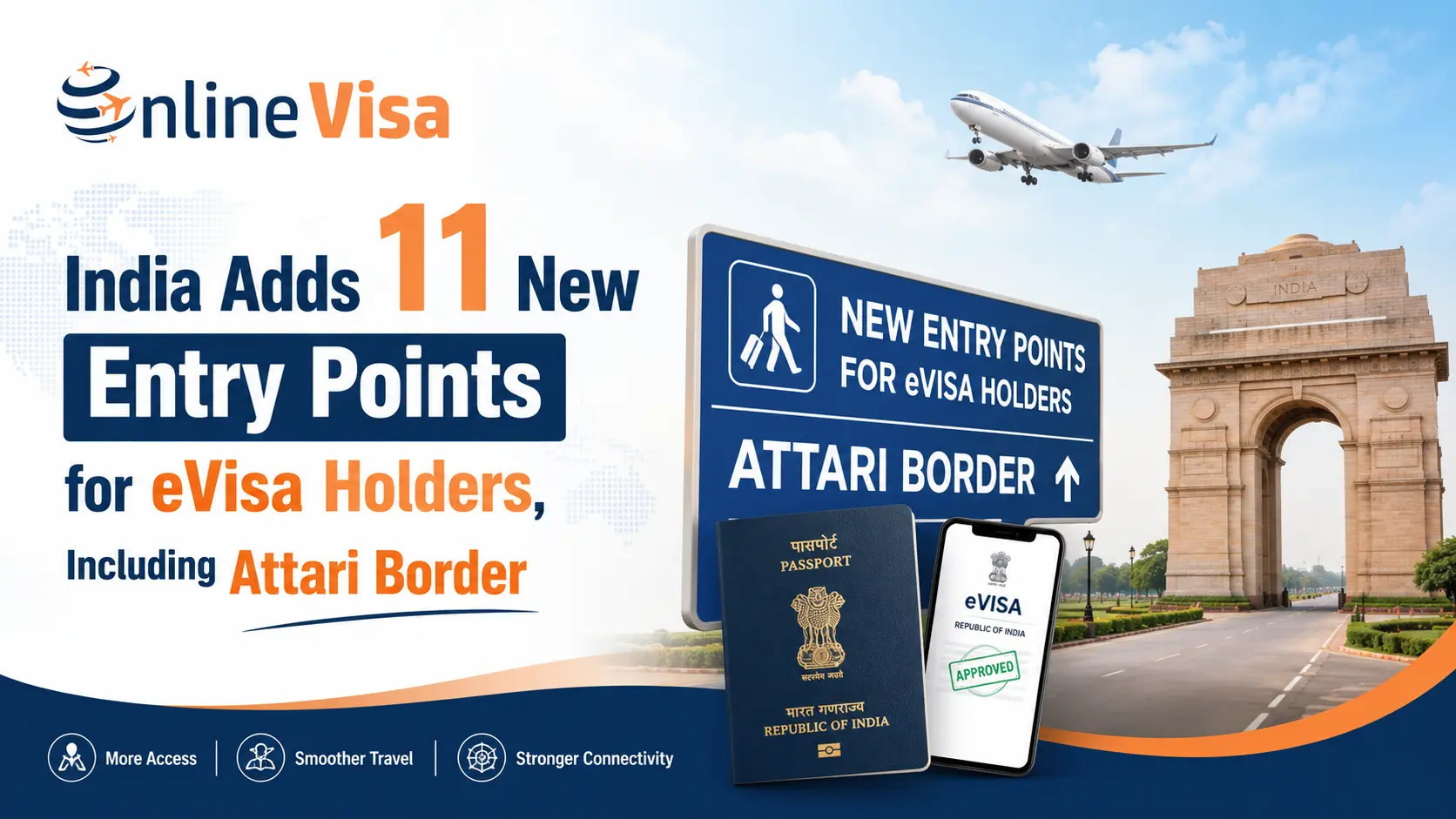 India Adds 11 New Entry Points for eVisa Holders, Including Attari Border