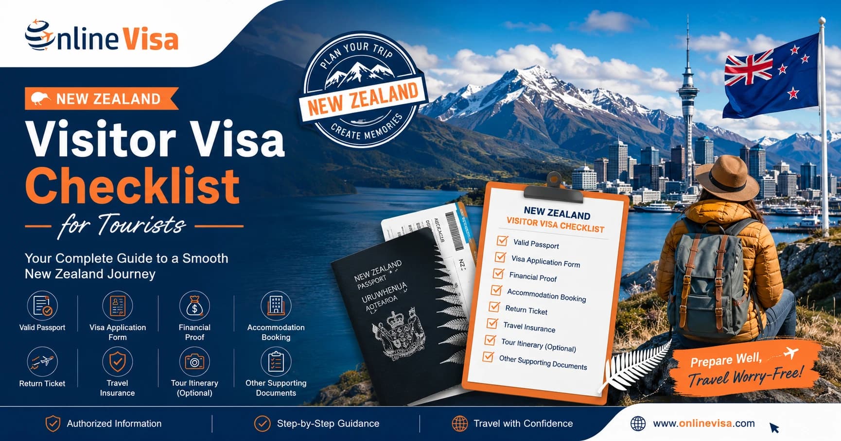 New Zealand Visitor Visa Checklist for Tourists